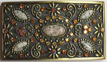 Swarovski riemgesp 5,5x9,5cm topaas/AB voor 4cm riem