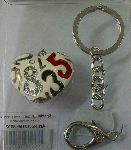 Sleutelhanger Special Edition Happy Heart white