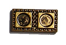 Spacer 2-rij 9x18mm voor 4mm plakstenen goudkl.