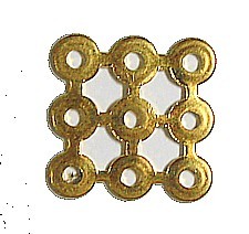 Tussenstuk 15x15mm goudkl. 5 stuks