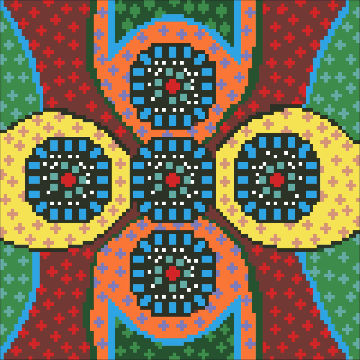 Borduurpakket Aboriginal 6 22x22cm