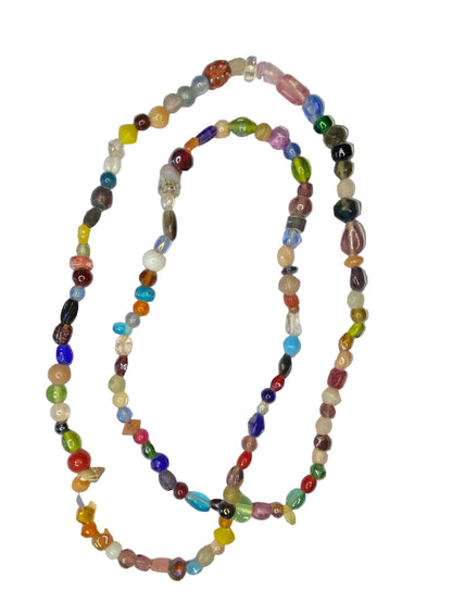 Vrolijke, bohemian kralenketting p.st.