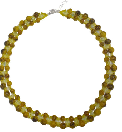 DIY-pakket Ketting Bossa Nova geel/bruin p.st.